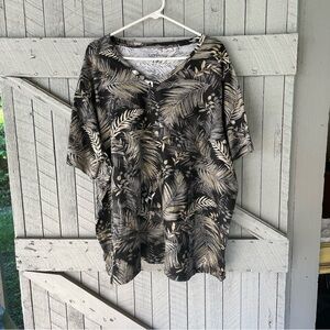 Catherines Hawaiian V Neck Top size 3X